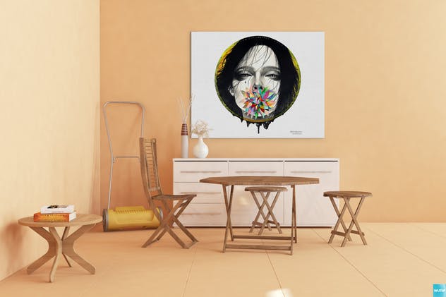 墙体艺术油画展览作品展示样机模板Vol.5 Art Wall Mockups Vol.5插图(8)