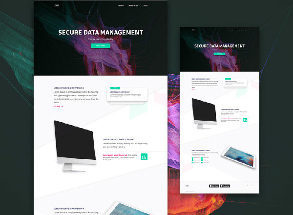 简约Sketch版本落地页 Simple Landing Page Sketch Freebie