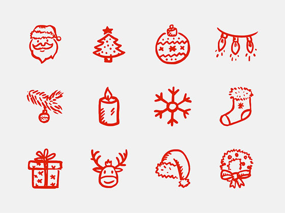 手绘圣诞图标素材之家精选sketch素材