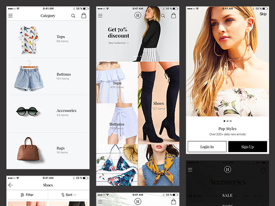 Helen 电商应用界面素材之家精选sketch素材