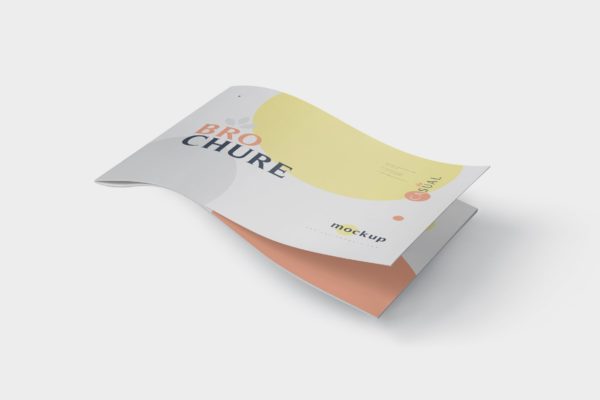 美国信纸尺寸横版杂志印刷效果图样机素材库精选 US Letter Landscape Brochure – Magazine Mockup set