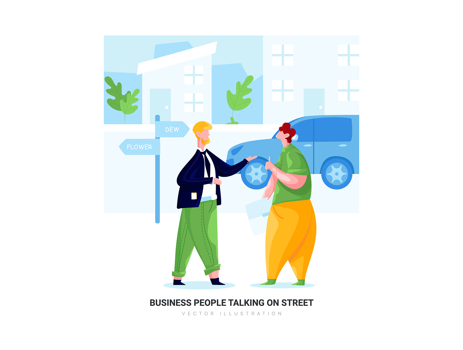 素材库下午茶：10个商务办公主题矢量场景插画集插图(4)