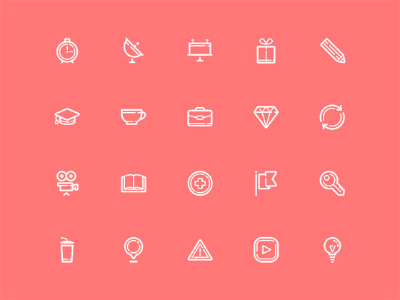 60 Line Icons素材之家精选sketch素材