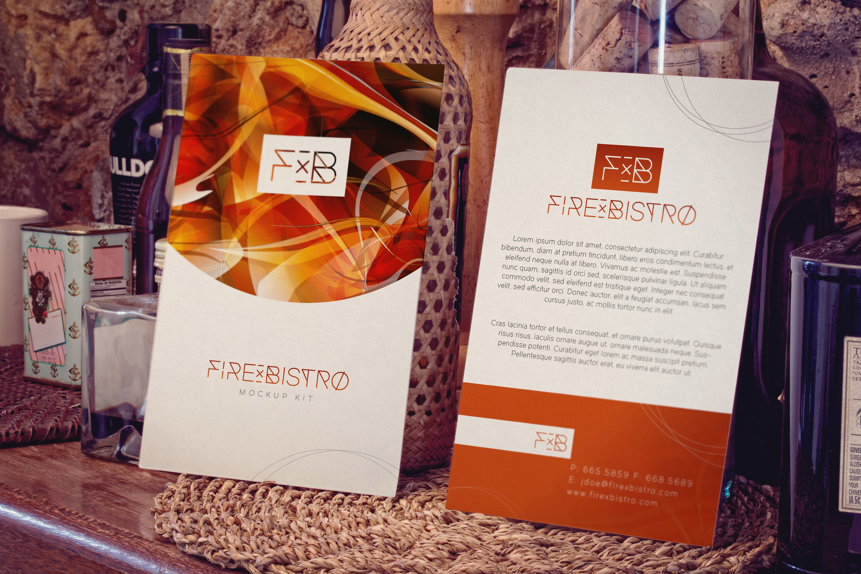 传单双面设计预览图样机模板02 Flyer Mockup 02插图