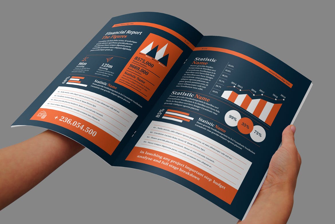 企业/行业年度报告(画册)设计模板 Annual Report Template插图(5)