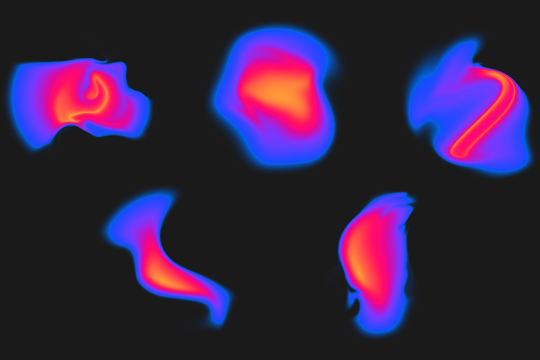 25款抽象霓虹灯色彩肌理素材 25 Abstract Png Neon Elements插图(5)