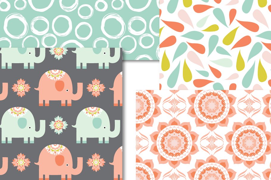 狂野自由封波西米亚丛林图案纹理 Wild and Free Boho Jungle Patterns插图(4)