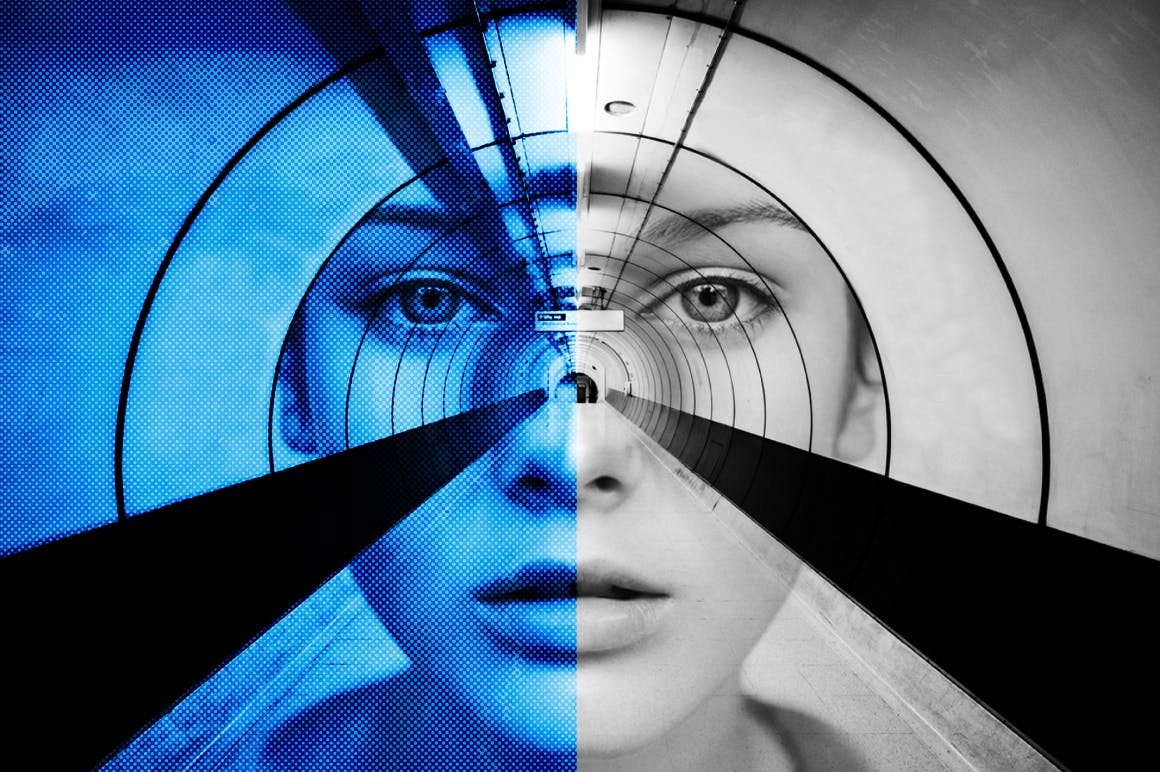 复古做旧风格设计半色调肌理背景素材v1 Distressed Halftones 01插图(5)