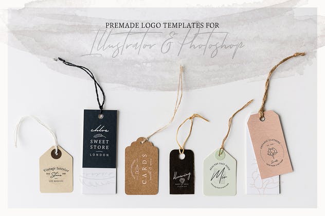 女性品牌VI视觉设计素材包[Logo模板/图标/水彩元素] So Female Branding Kit + Icons & Watercolours插图(7)