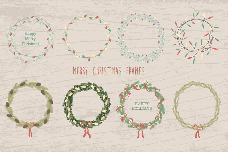 100款圣诞节日元素装饰素材 100 Merry Christmas Elements Pro插图(2)