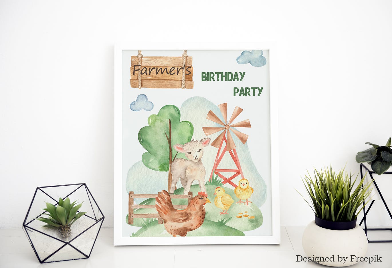 可爱农场动物水彩剪贴画素材包 Watercolor cute farm animals. Collection clipart插图(5)