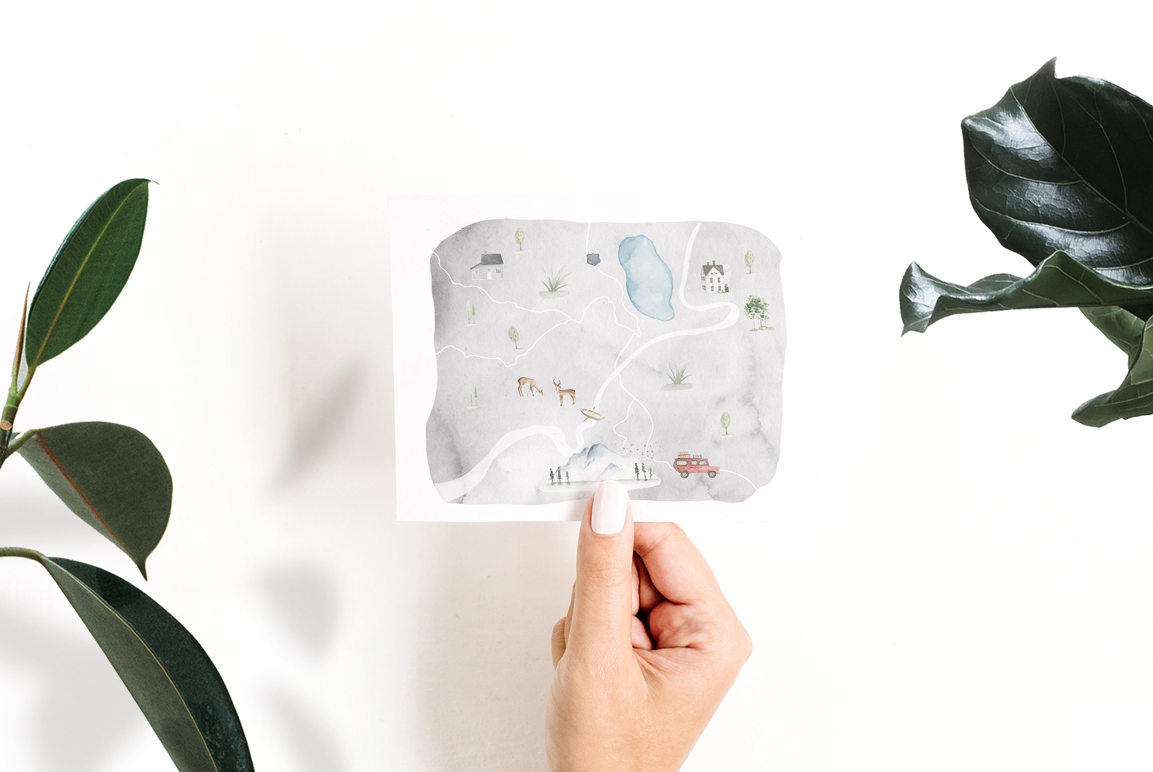 水彩手绘简易地图插画素材 Map Creator插图(14)