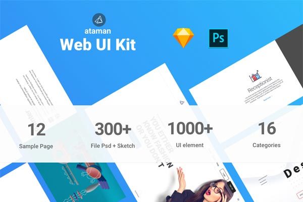 素材库下午茶：时尚企业产品官网设计超多模板合集[sketch,PSD]