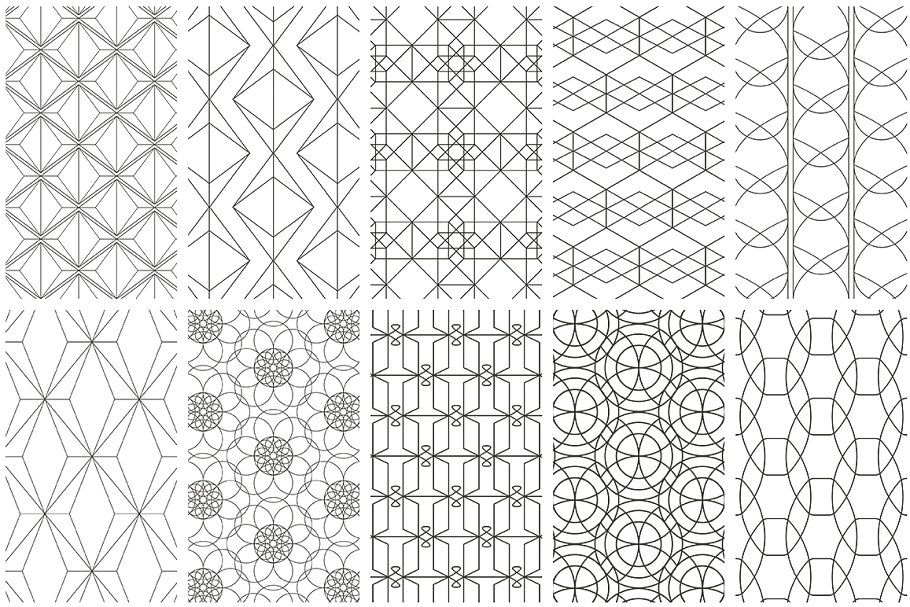 女性优雅线条图案纹理 Feminine Elegant Line Patterns插图(7)