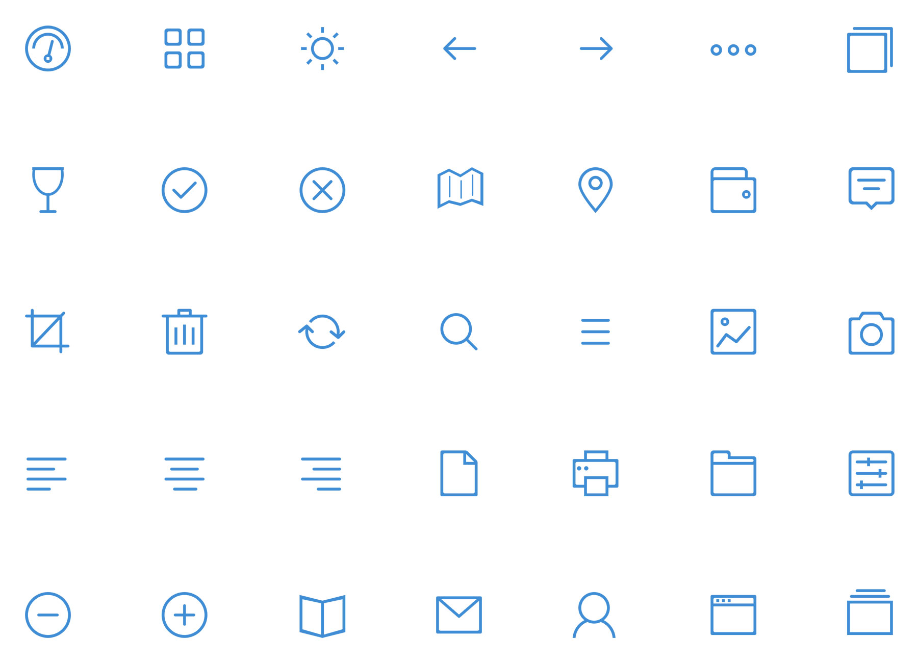 35 枚极简线性图标