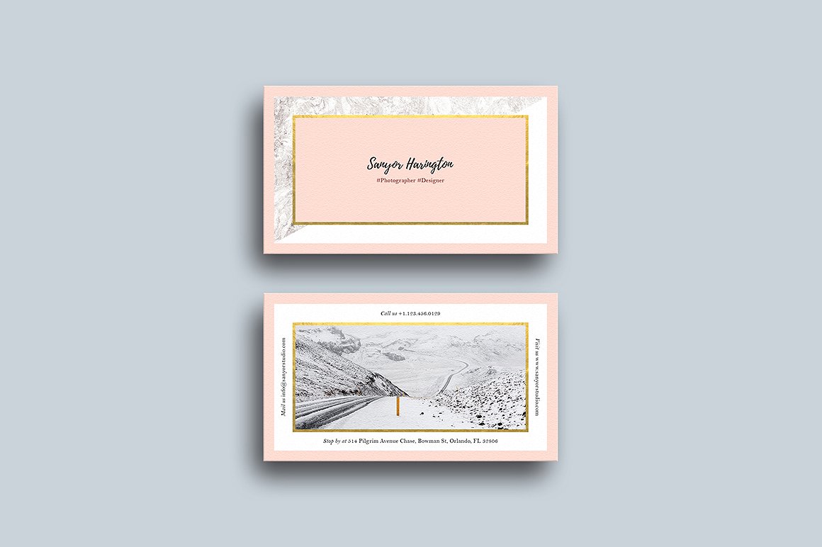 30个时尚高端的名片卡片邀请函请柬设计模板插图(24)