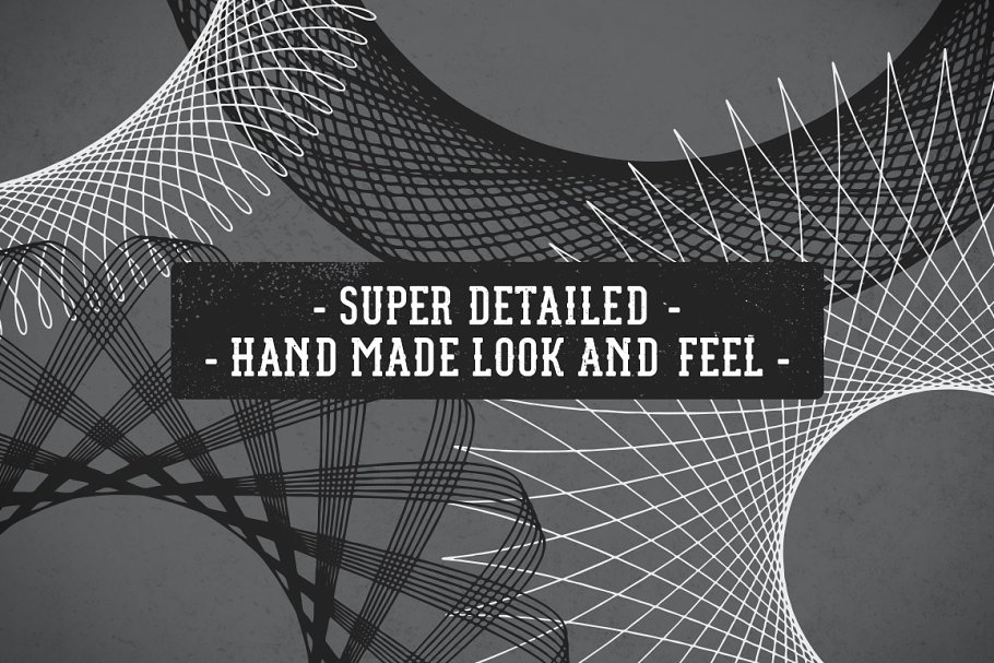 环绕旋转绘图矢量图形 Circular & Spirograph Vector Pack 1插图(1)