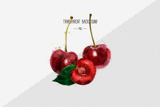 水彩水果&蔬菜插画合集 Watercolor Fruits And Vegetables插图(1)