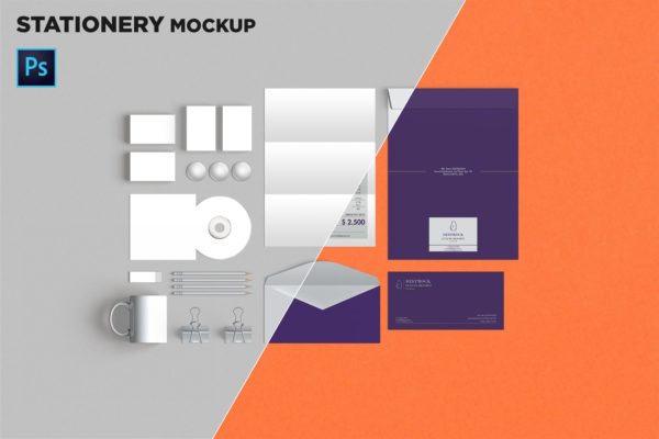 品牌VI标识设计企业办公文具素材库精选模板01 Brand Identity / Stationery Mockup 01