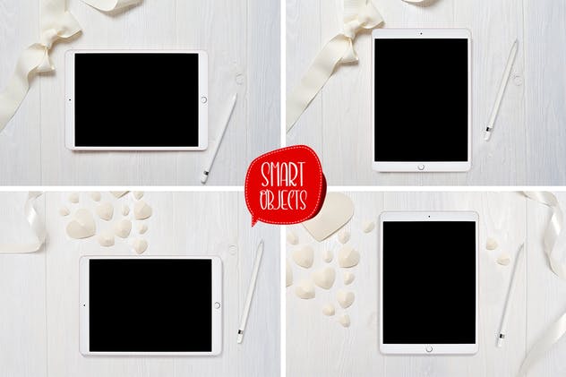 iPad Pro平板电脑屏幕演示样机模板 Tablet iPad Pro Mock Up Set插图(1)