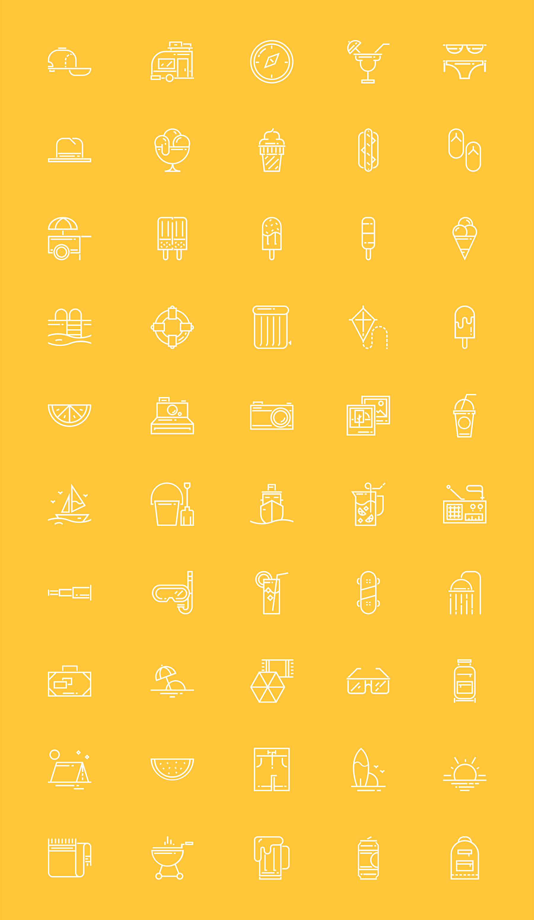 50 枚夏日元素图标