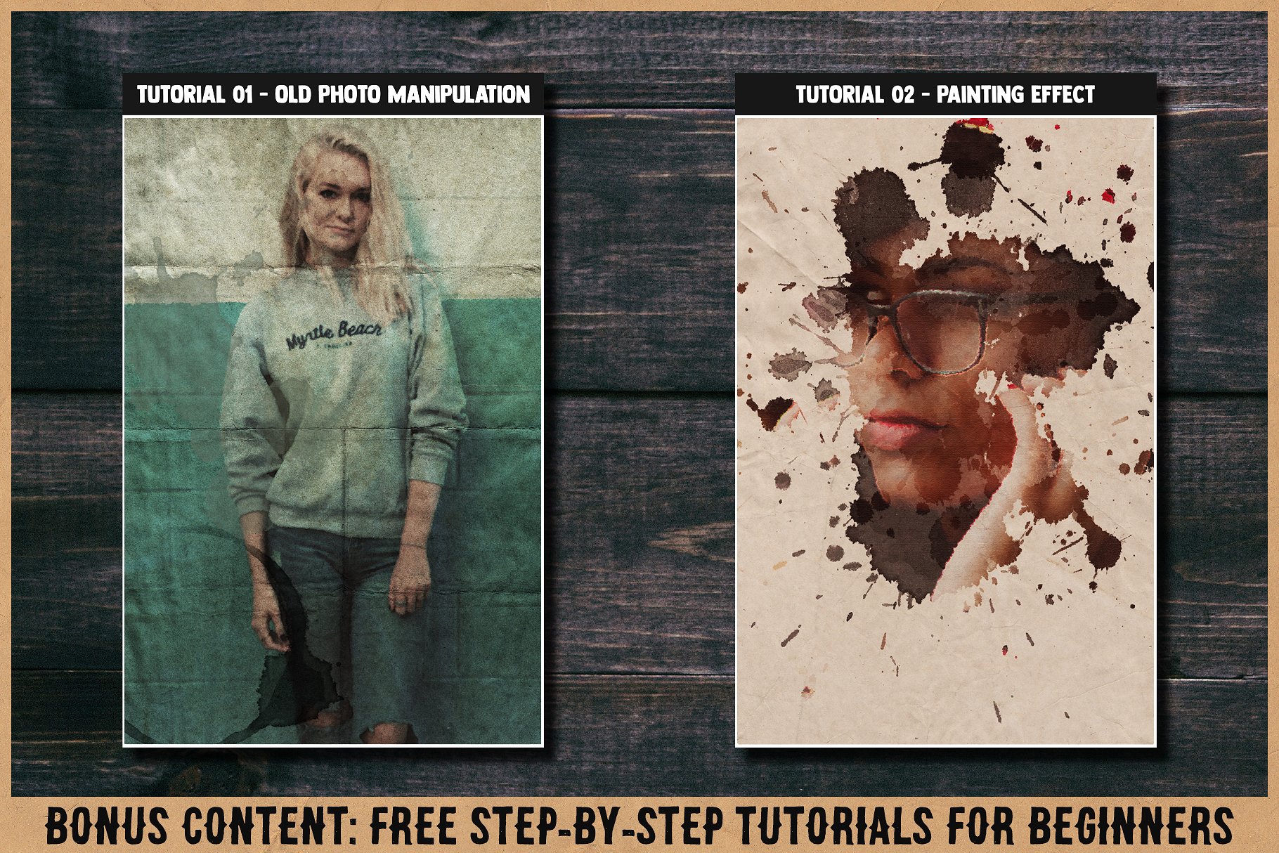 咖啡污迹PS笔刷&复古纸张背景 Coffee&Paper – Handcrafted Pack插图(5)