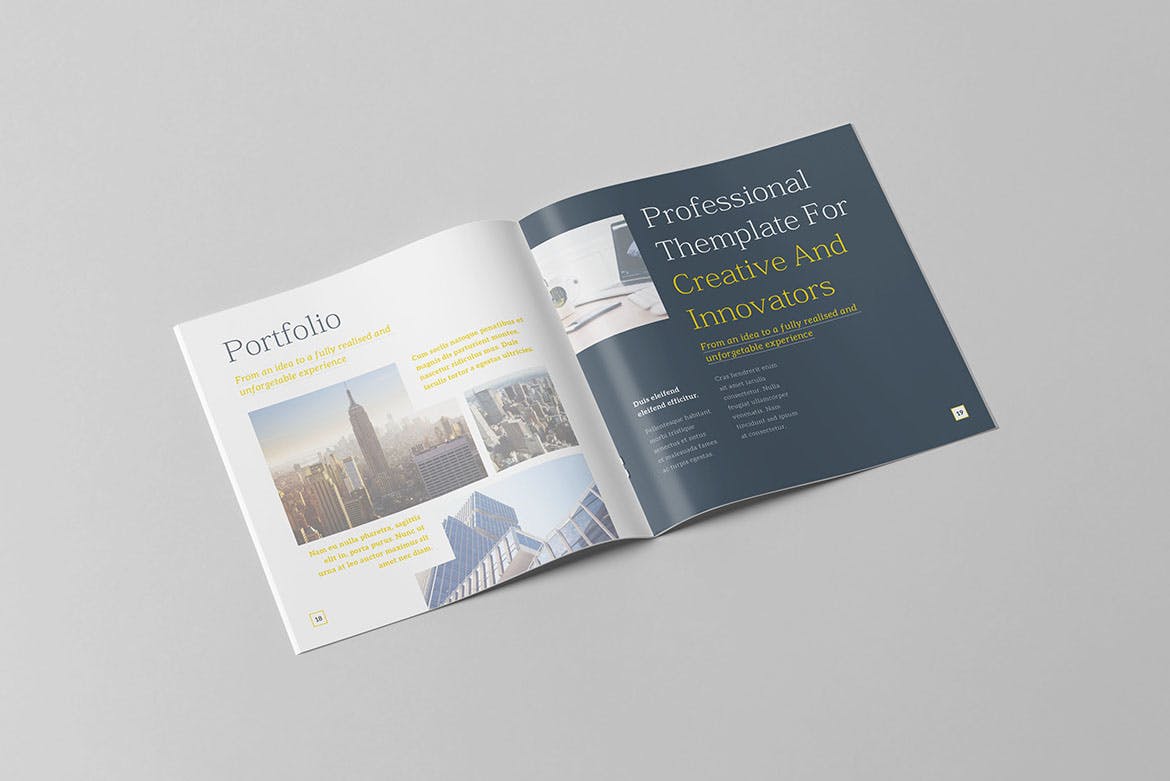 创意公司方形画册设计模板v2 The Creative Brochure – Square Vol.2插图(9)