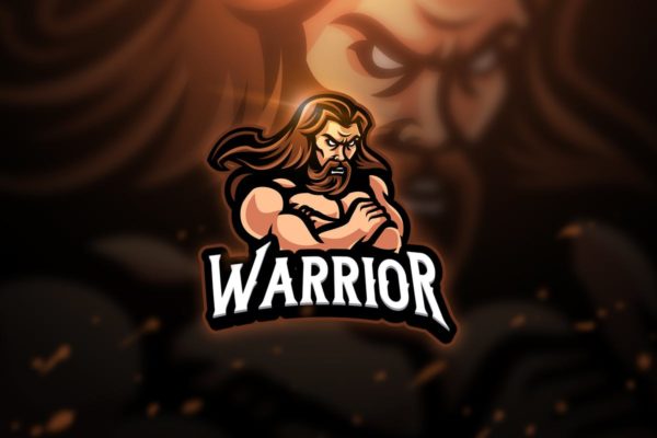 战士电子竞技队徽Logo模板 Warrior – Mascot &amp; Esport Logo