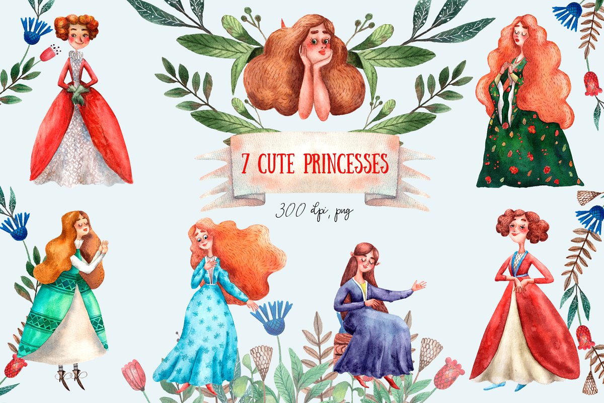 古老的童话故事水彩插画合集插图(20)