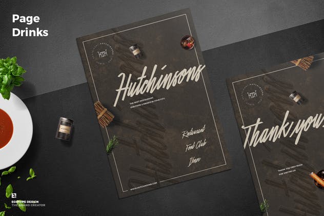 高端西餐餐馆菜单模板 Food Menu插图(5)