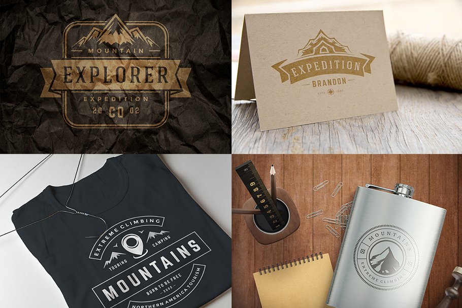 280个户外品牌Logo标志和徽章模板 280 Outdoor logos and badges插图(56)