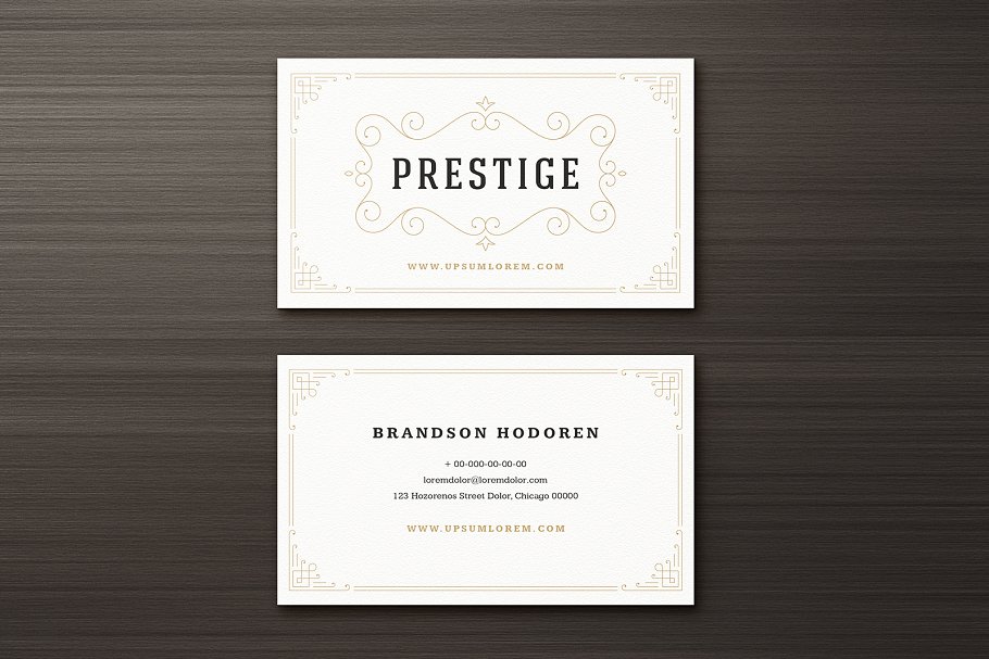 15款复古装饰风格企业名片设计模板 15 Ornaments Business Cards Bundle插图(7)