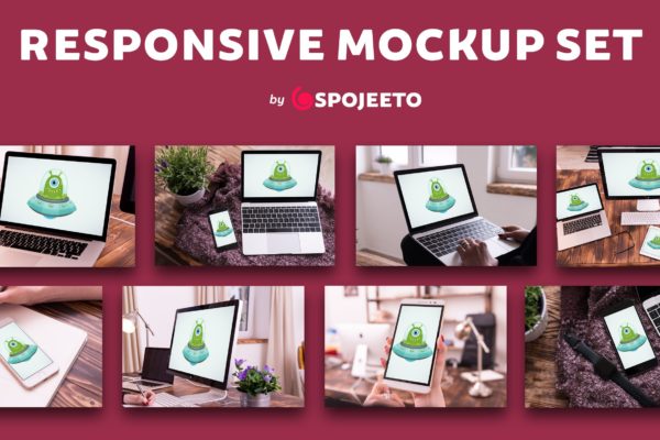 响应式网页设计作品演示素材库精选样机模板合集 Responsive Devices Mockup Set