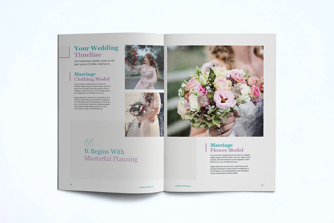 婚纱/女装服装品牌产品画册目录素材库精选Lookbook设计模板 Fashion Lookbook Template插图(7)