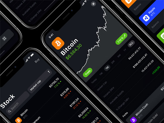 加密货币 iPhone X 应用界面素材之家精选sketch素材