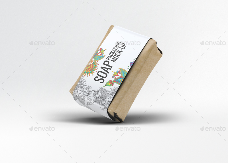 香皂肥皂包装贴纸展示样机 Soap Bar Paper Sleeve Mock-Up插图(3)