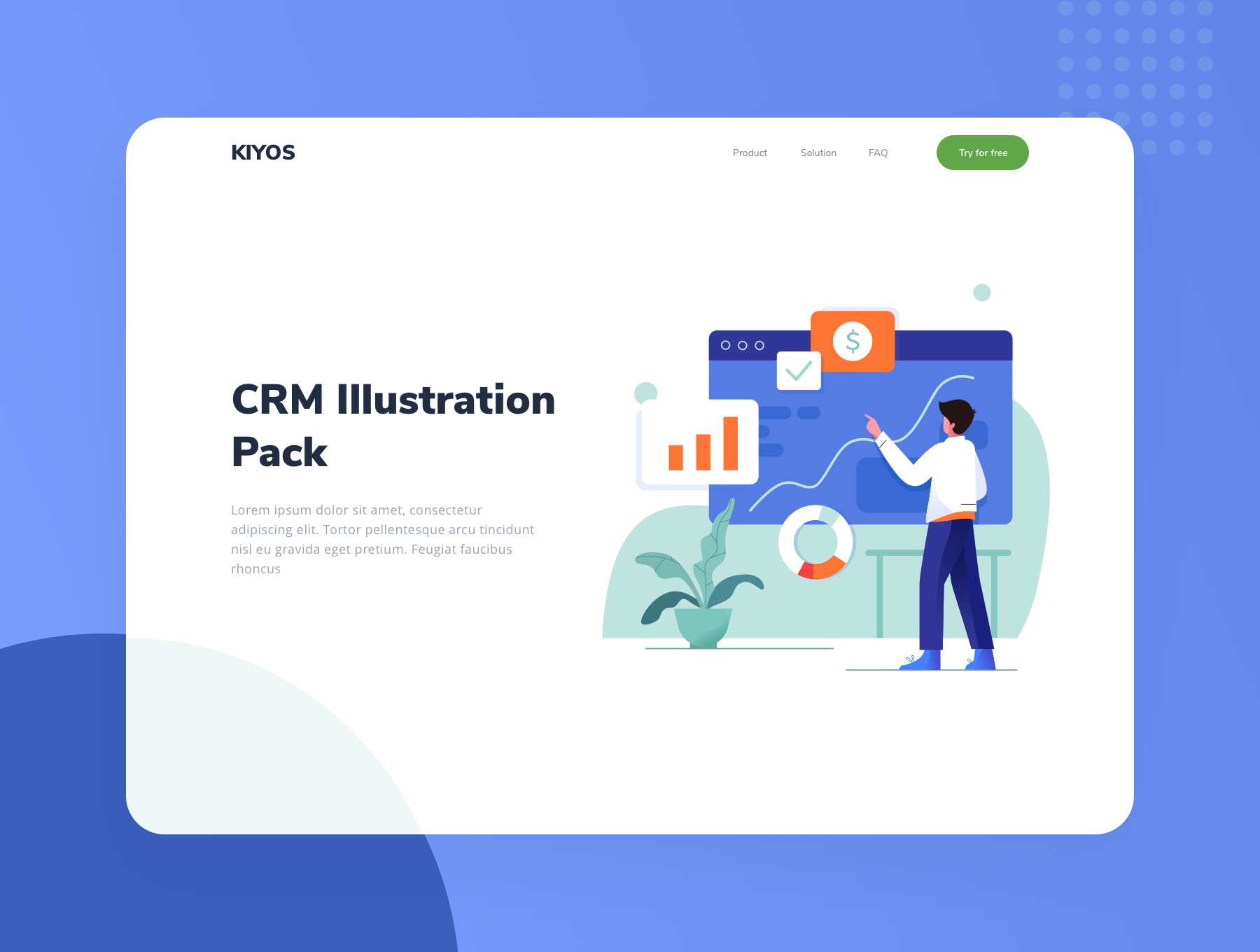 素材库下午茶：CRM客户管理系统场景插画素材插图(5)