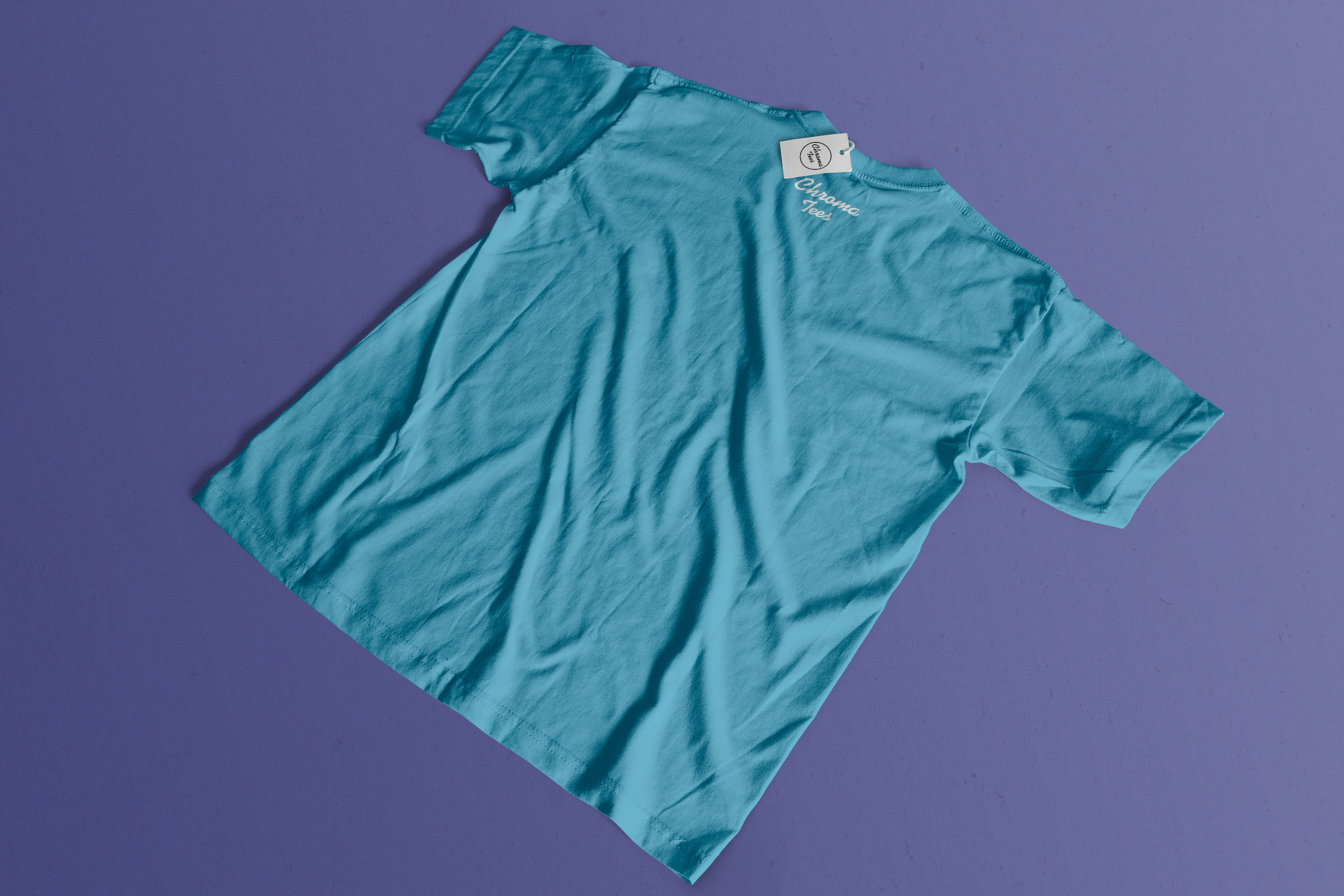 T恤服装设计背面效果图样机模板02 Back T-Shirt Mockup 02插图