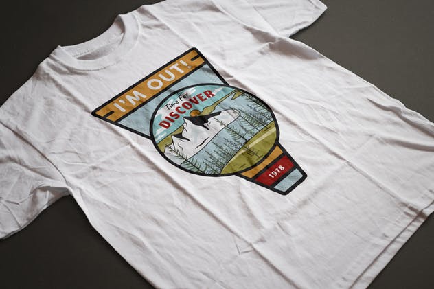 复古风格户外运动Logo模板v1 Retro Travel Logo / Vintage Camp Emblem / Patch插图(3)