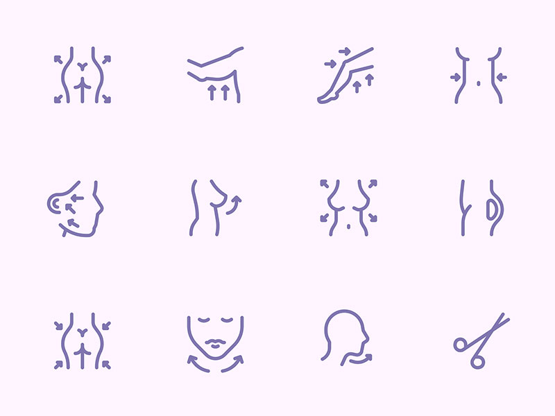 50 枚医疗美容整形元素图标素材之家精选sketch素材