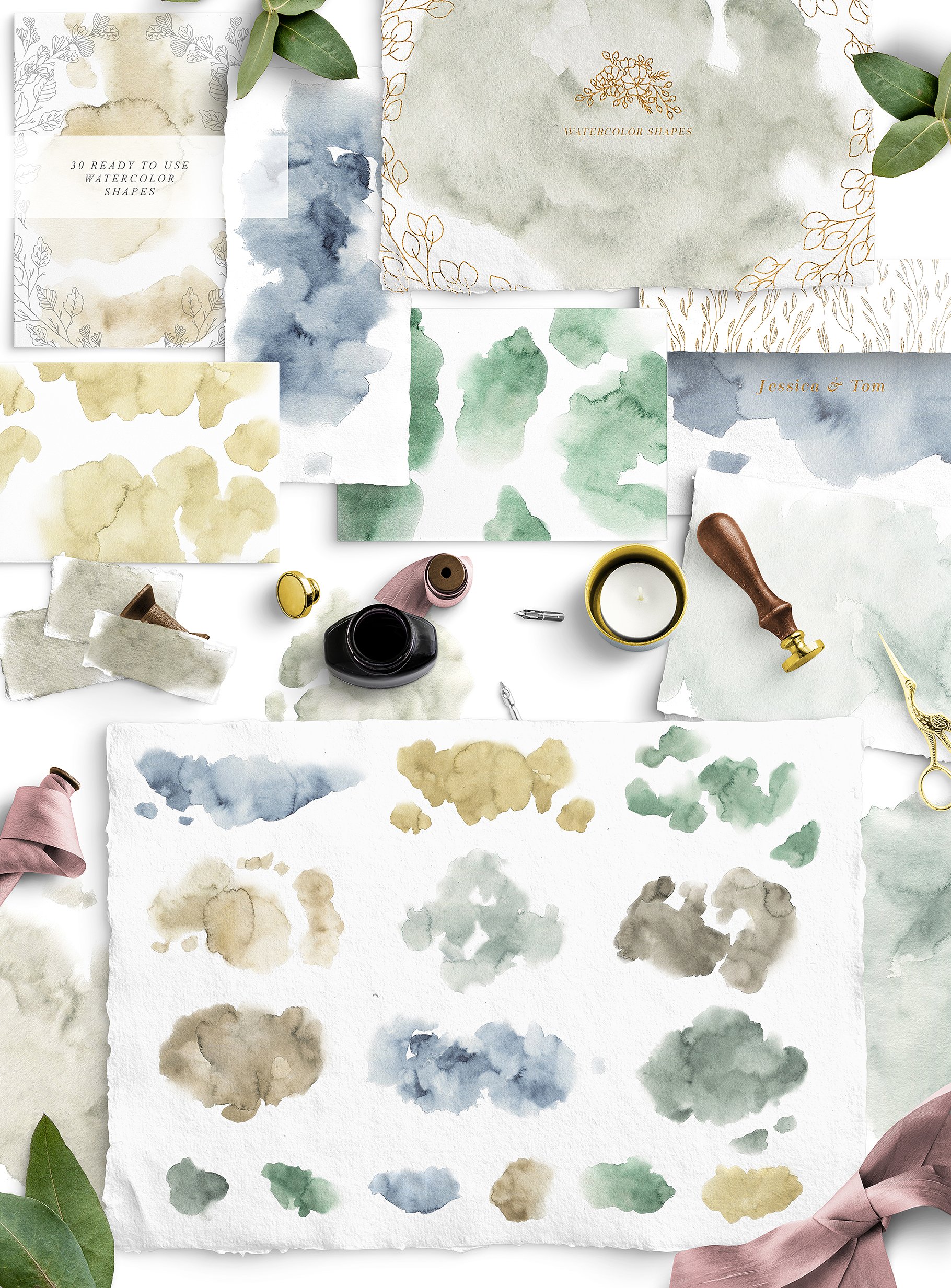 创意文艺风格婚礼邀请函地图设计素材包 Wedding Map Creator Collection插图(11)