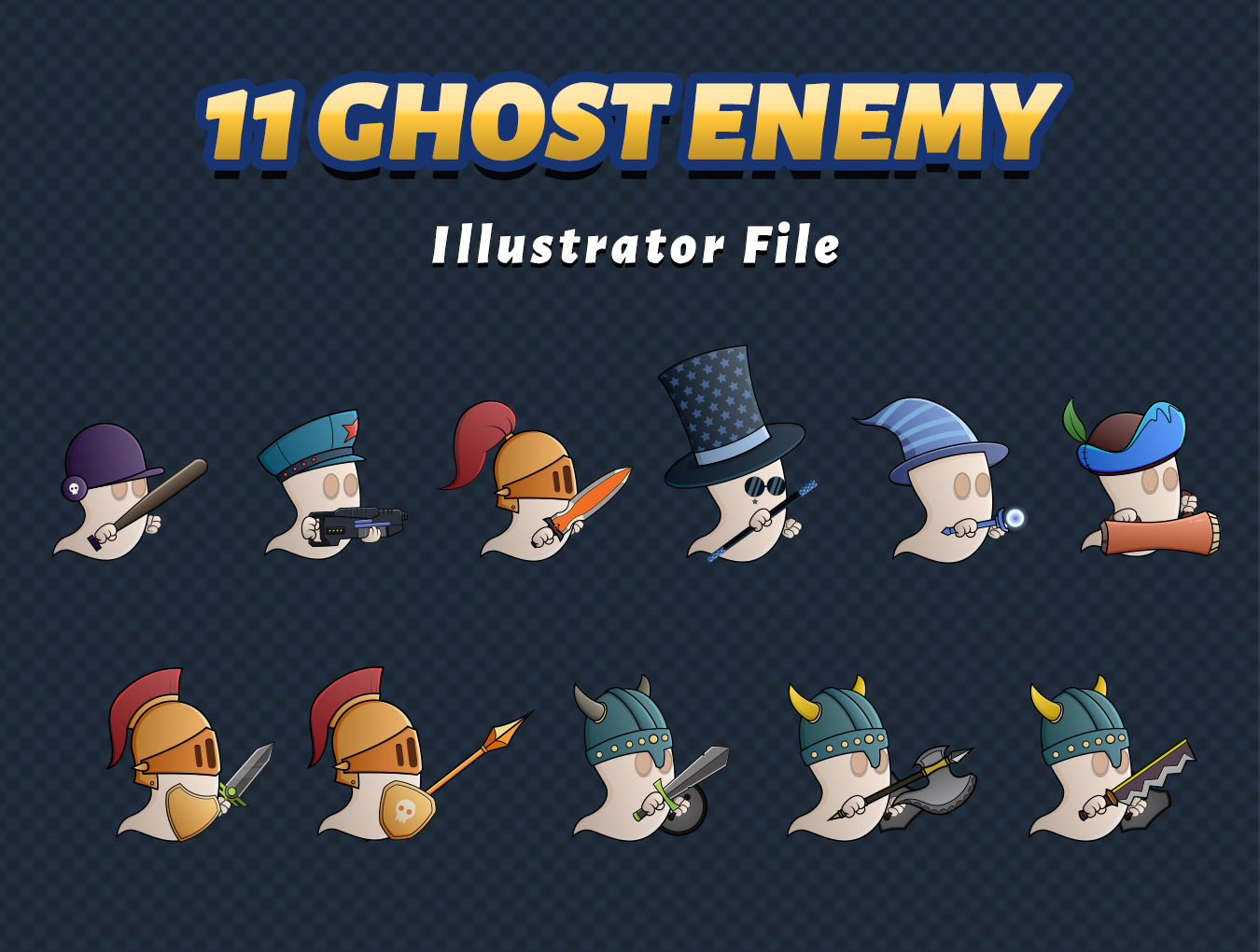 素材库下午茶：超萌的魔鬼系列游戏UI KITS套装素材下载[PSD,Ai]插图(3)