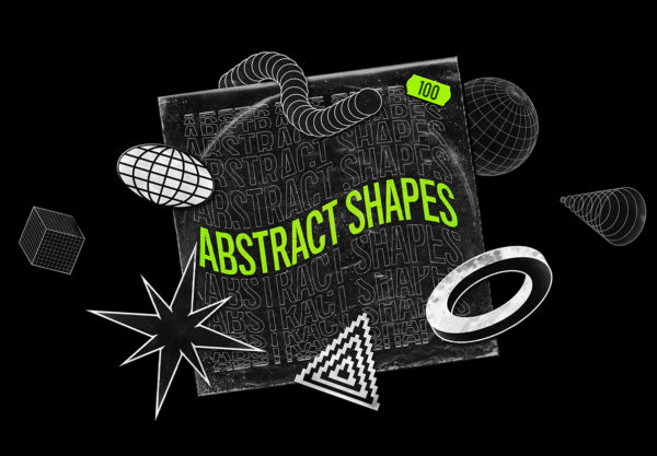 素材库下午茶：100个抽象元素形状设计合集