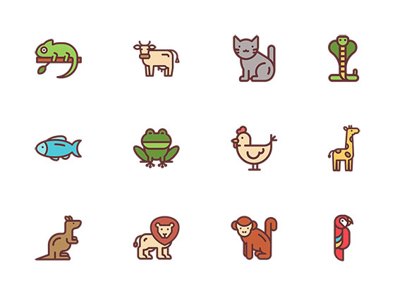 50 枚动物线性图标素材之家精选sketch素材