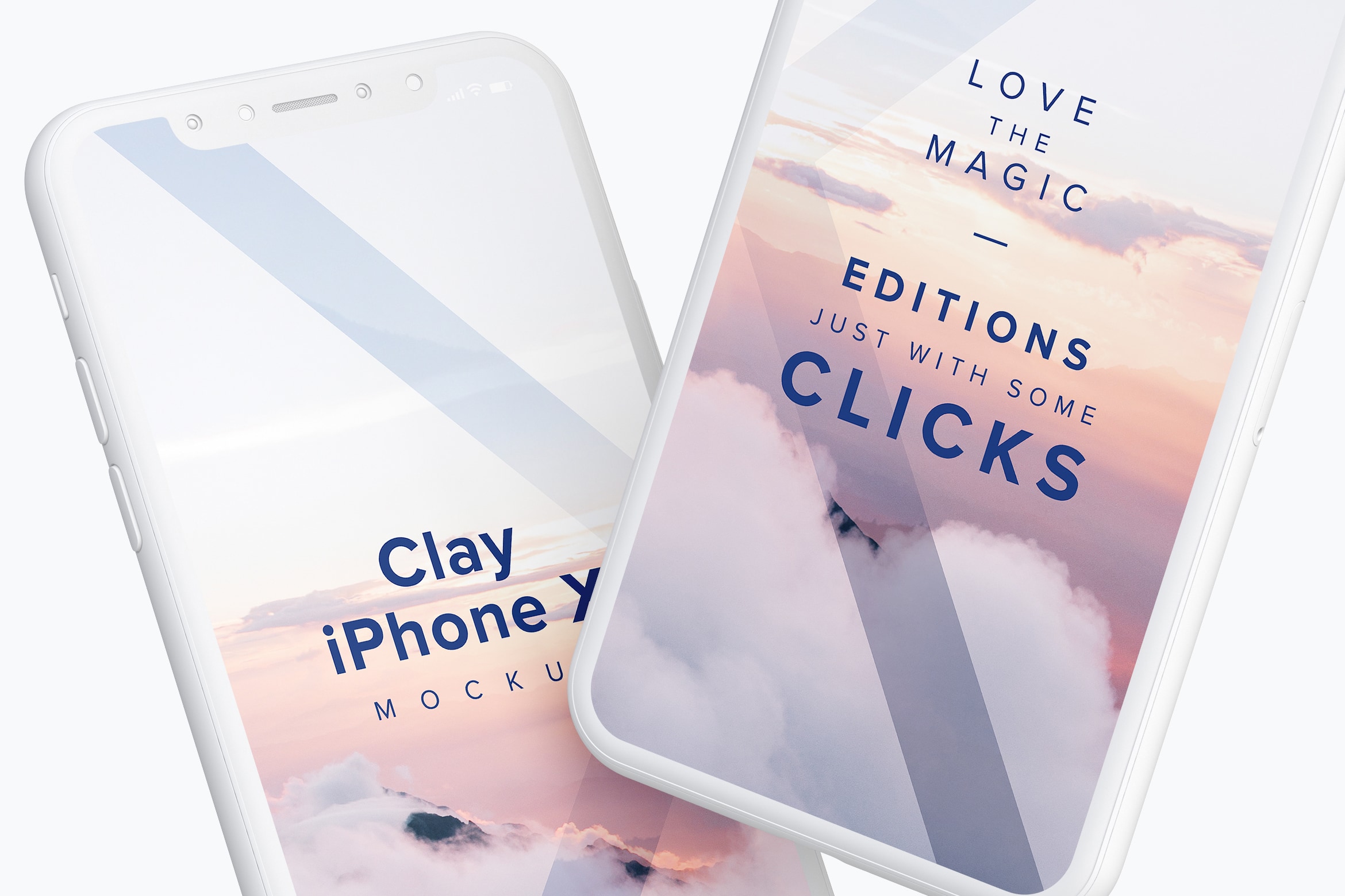 iPhone X手机APP应用界面设计效果图样机05 Clay iPhone X Mockup 05插图