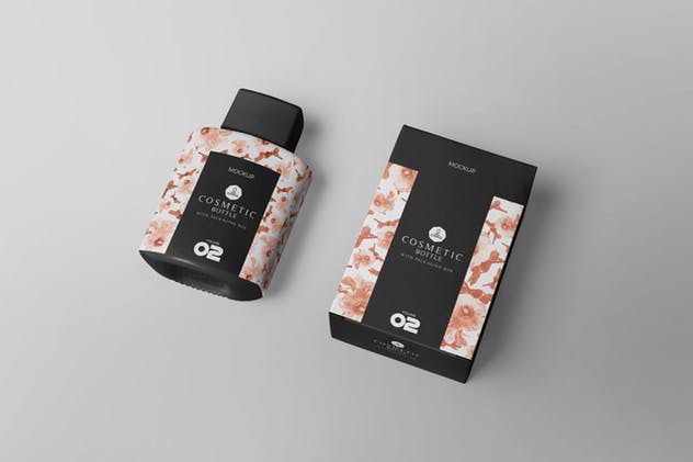化妆品香水瓶&外包装设计样机 Cosmetic Bottle Mockups插图(3)