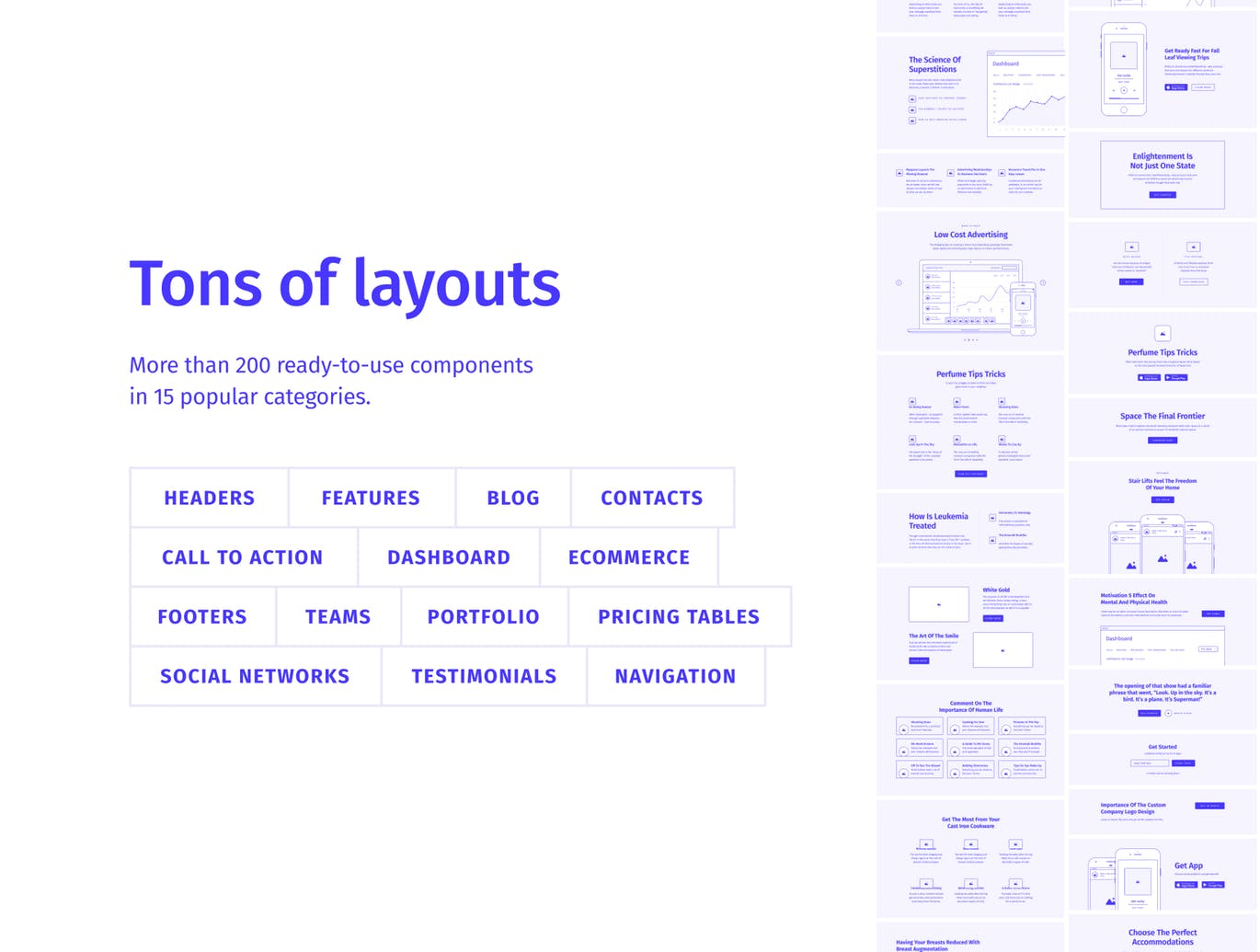 SKETCH&XD设计工具网站线框图模板素材 Method Wireframe Kit 2.3插图(6)