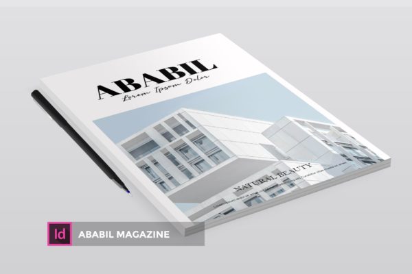 高端建筑/设计/房地产主题素材库精选杂志排版设计INDD模板 ABABIL | Magazine Template
