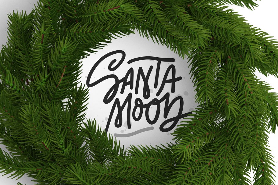 可爱圣诞祝福语&剪贴画素材 Fun Christmas Lettering & Clipart插图(5)