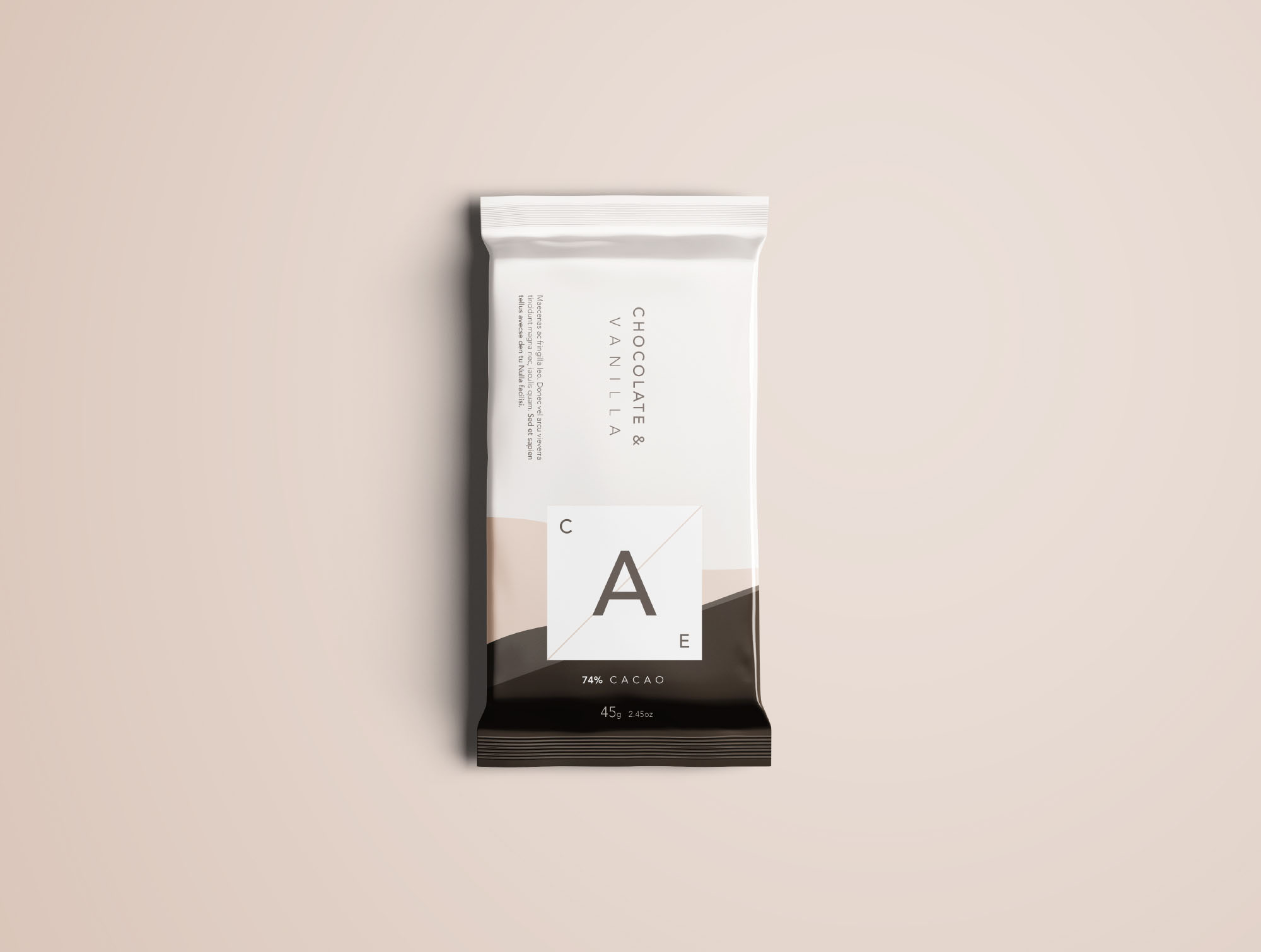 高级巧克力棒食品包装设计效果PSD样机 Premium Chocolate Bar Mockup插图(2)